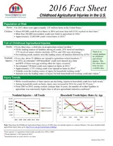 Childhood Agricultural Injury Fact Sheet