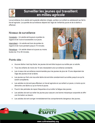 Click to open Supervising Youth Working in Agriculture PDF in French