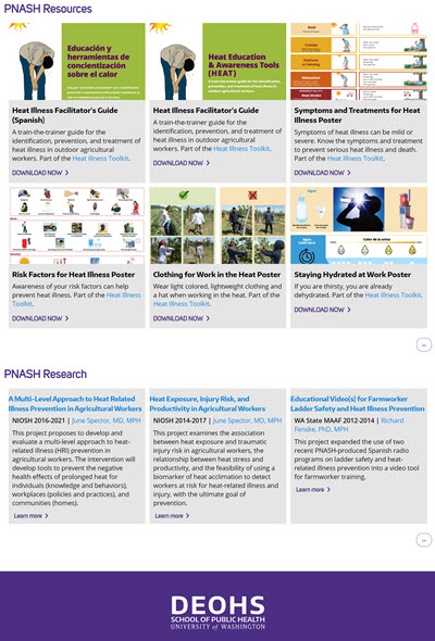 Click here to open PNASH Heat Illness Prevention Webpage.