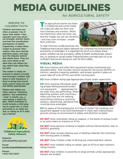 Click to open Media Guidelines for Agricultural Safety (English)