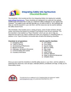 Agritourism Checklists Booklet