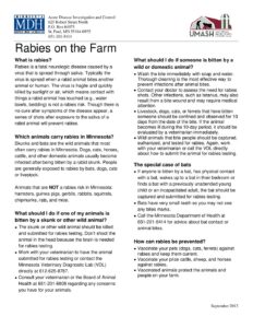 Rabies on the Farm