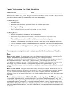 Riding Orientation Information