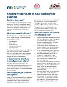 Zoonotic Diseases Agritourism Owner Fact Sheet