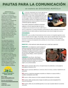 Media Guidelines for Agricultural Safety (Spanish)